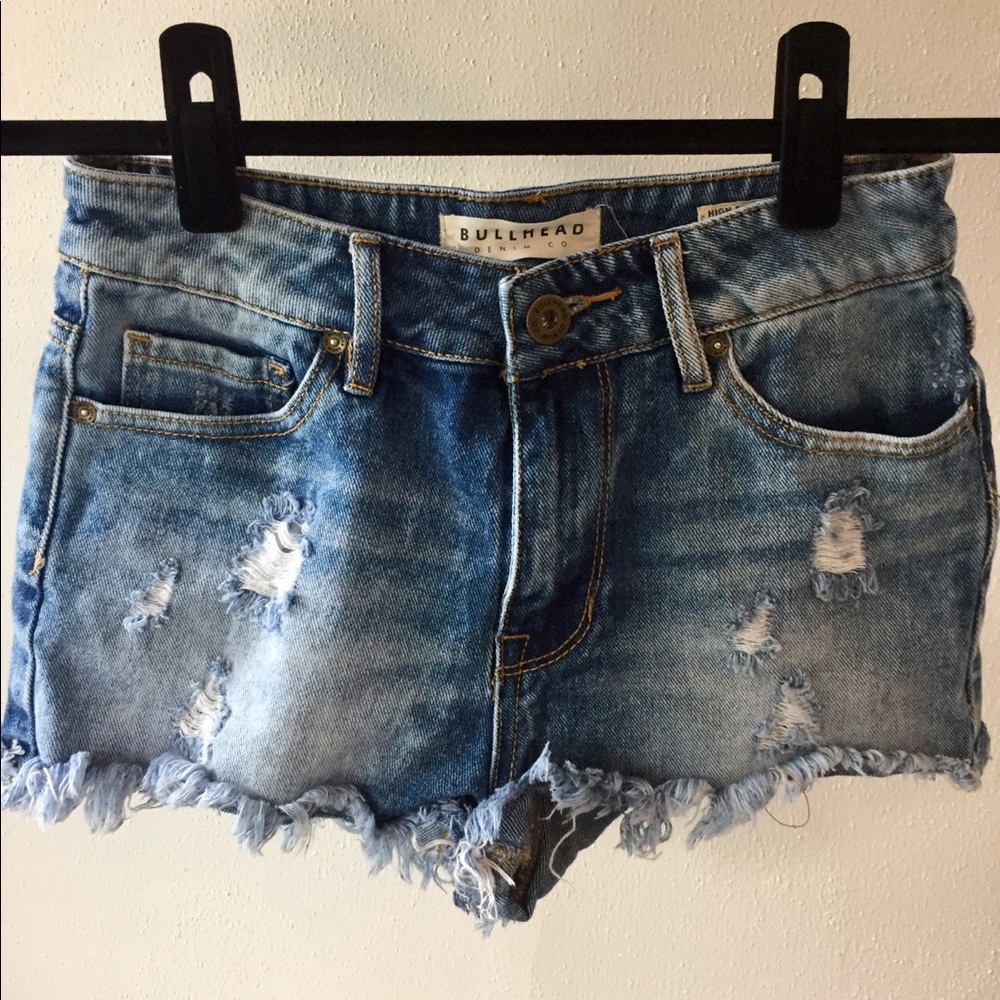 Bullhead High-waisted Shorts | Blue | Size:3
